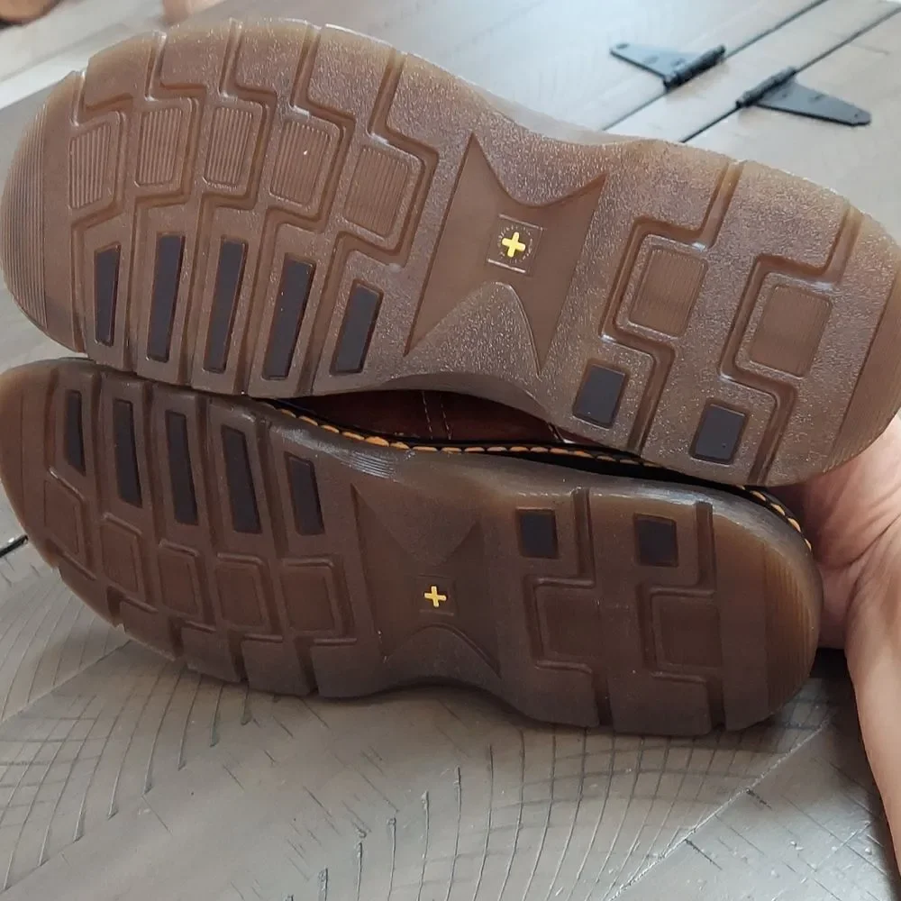 Dr. Martens 8B72 Brown Leather Slides Sandals Sz 13